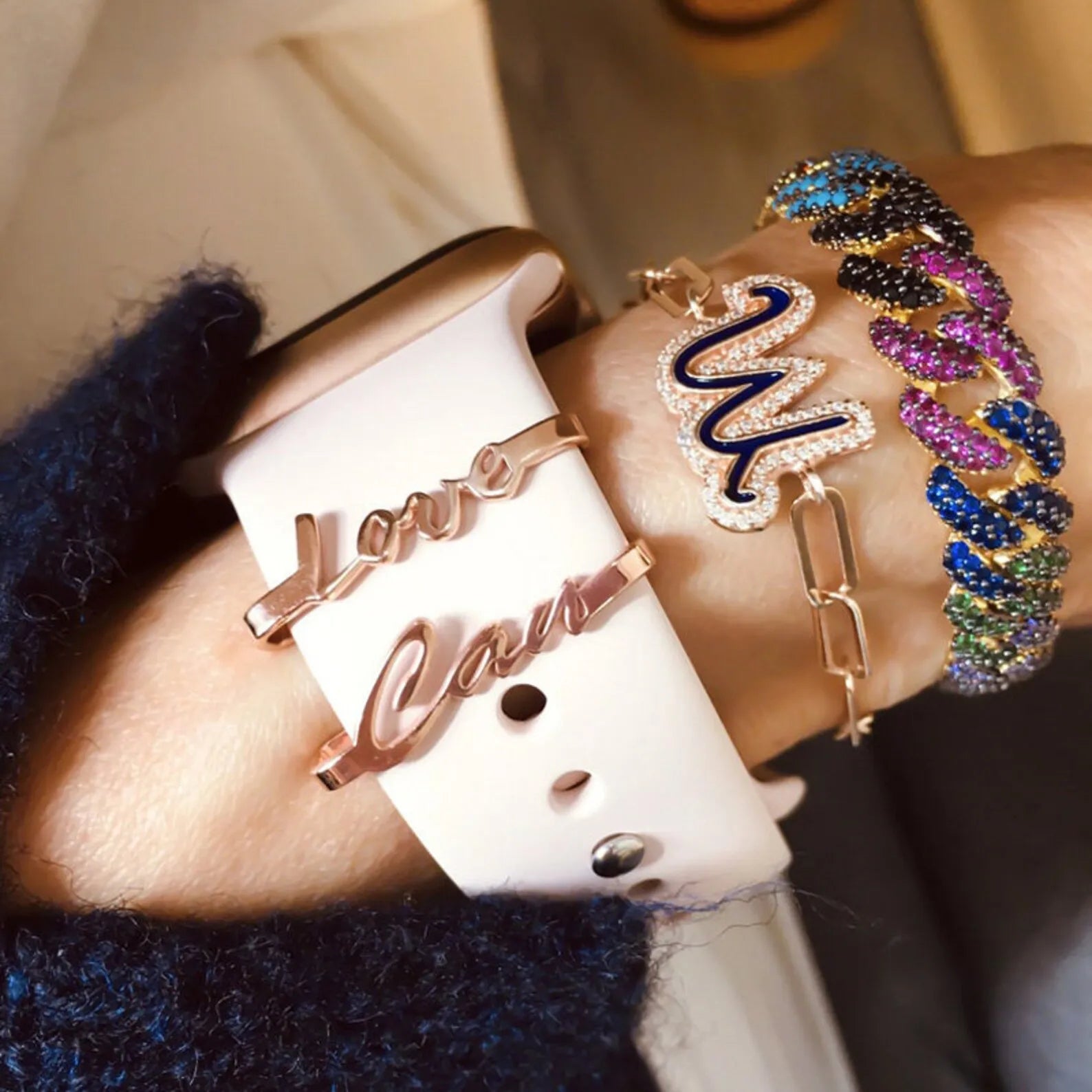 Stainless Steel Name Nameplate Creative Personalized Watch Band Custom English Letters Ornament Stainless Steel Name Nameplate Creative Personalized Watch Band Custom English Letters Ornament